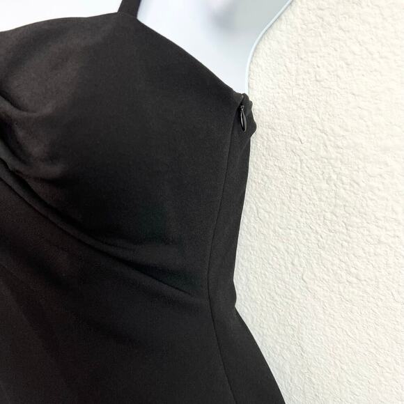 New Moschino Vintage Y2K Black Ruched Cocktail Dress Women's 4 Cheap and Chic - Picture 4 of 10